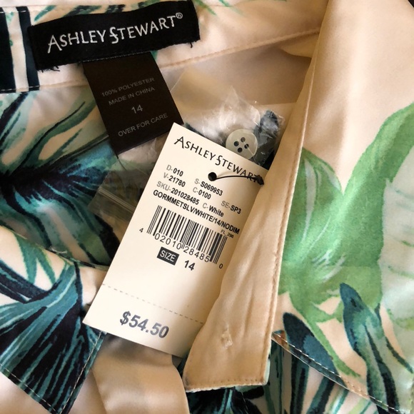 Ashley Stewart flower Shirt dress - Picture 2 of 2